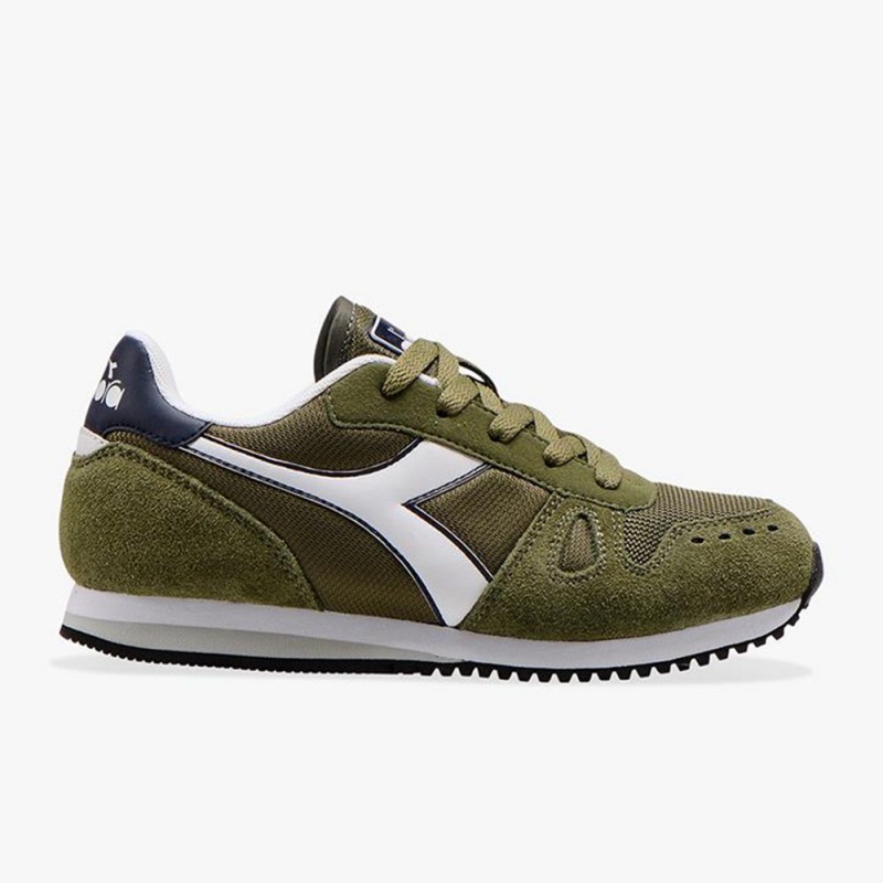 Nizke Tenisky Diadora Simple Run Zelene | GNMAKJX-18