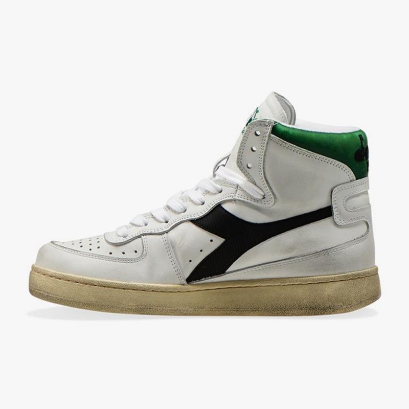 Vysoke Tenisky Diadora MI Basket Zelene | TYXABSQ-40